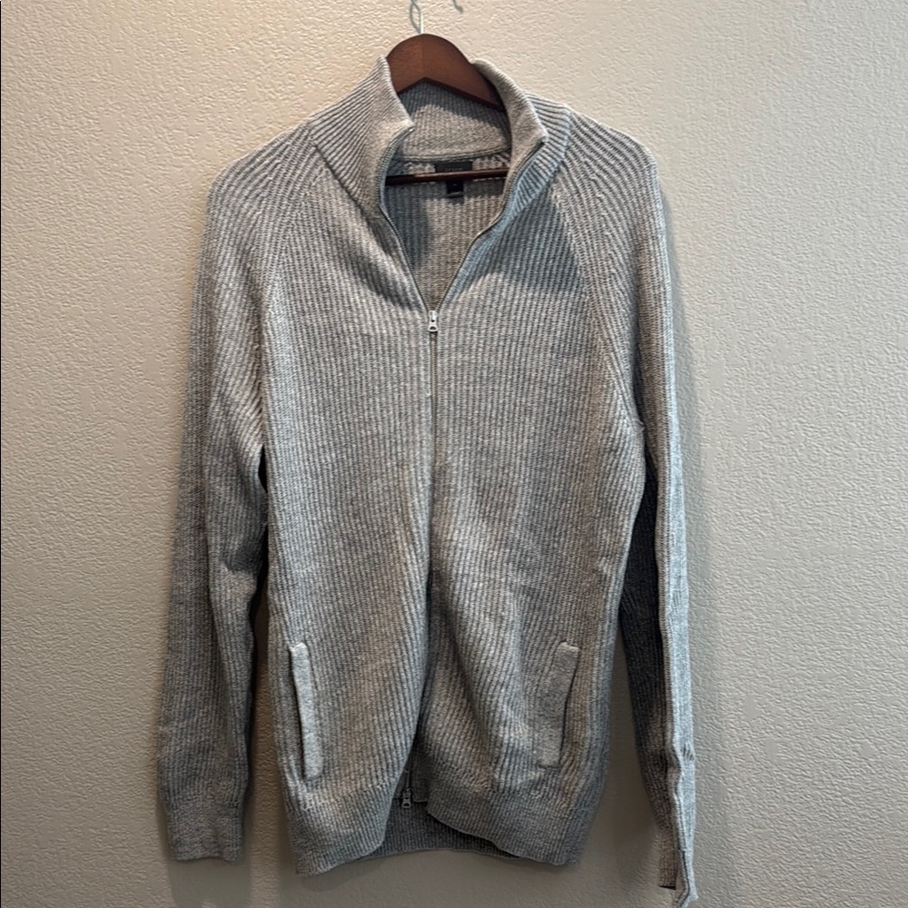 J Crew Men’s Cotton Wool blend full zip cardigan